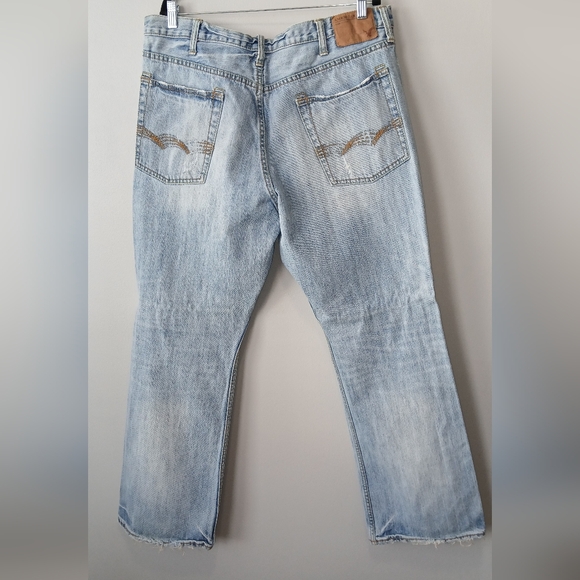 American Eagle Bootcut Distressed Jeans Mens 38×32 - Picture 5 of 9